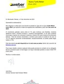 [COMUNICADO] Nueva Tarifa Weber enero 2024