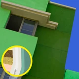 Fachada con inserción del sistema weberthem flex orgánico