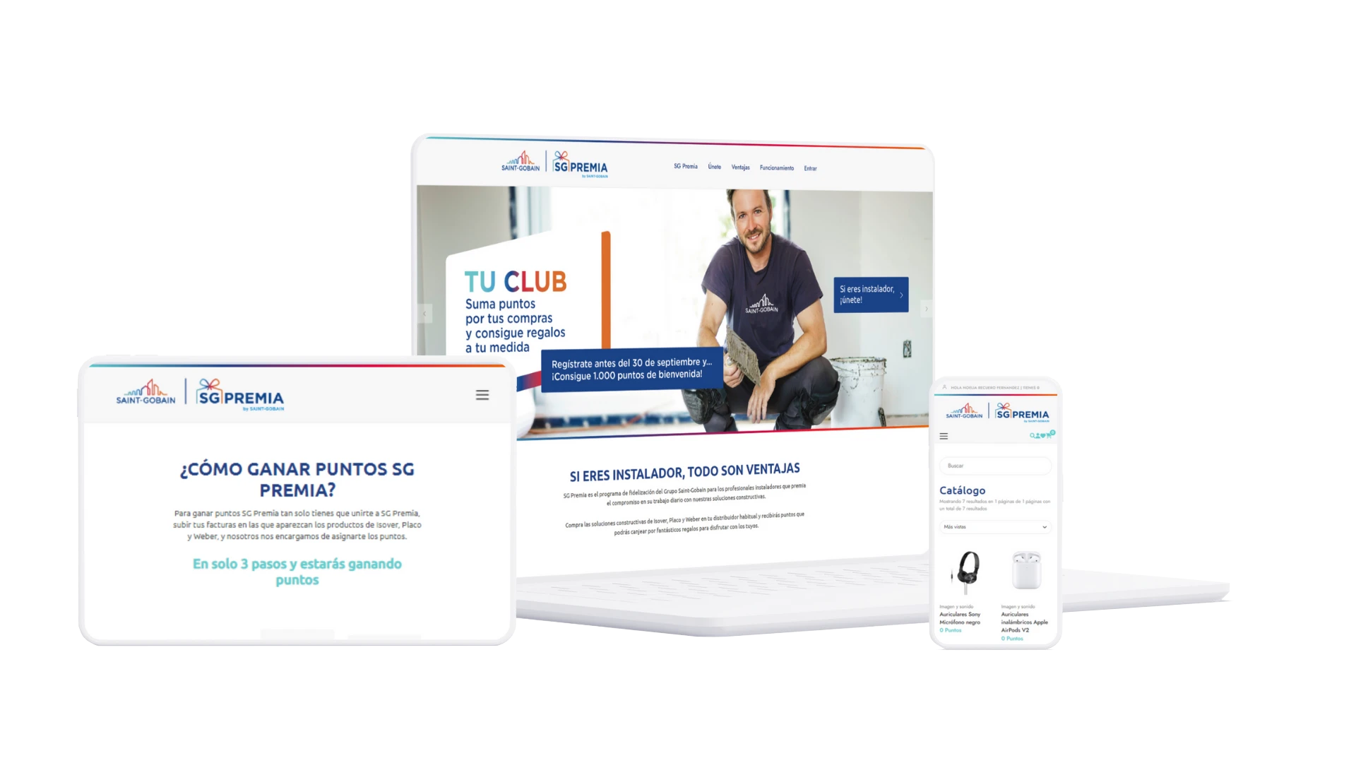SAINT-GOBAIN LANZA SG PREMIA BY SAINT-GOBAIN, EL NUEVO PROGRAMA DE PUNTOS PARA SUS MARCAS ISOVER, PLACO® Y WEBER