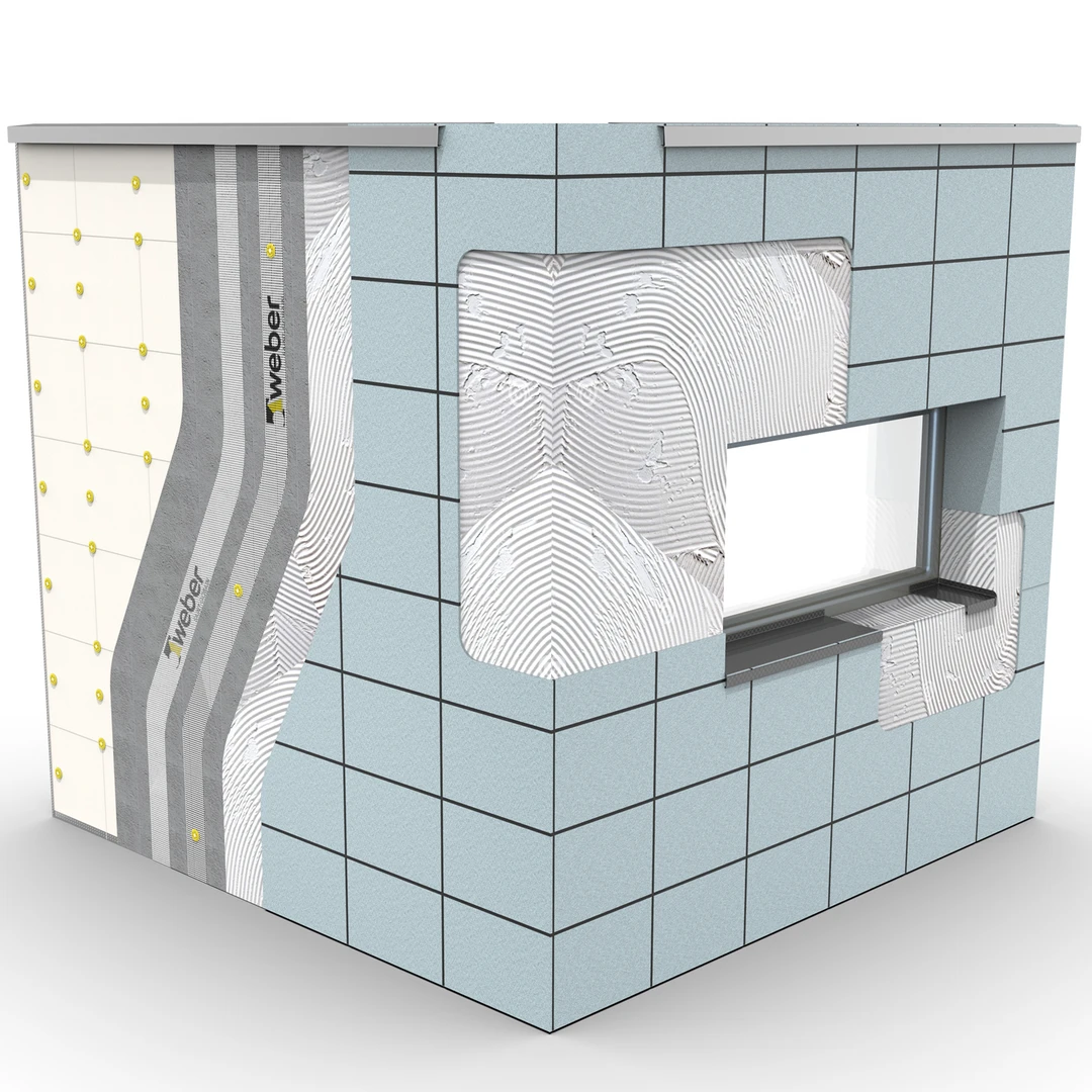 3D del sistema webertherm ceramic plus EPS