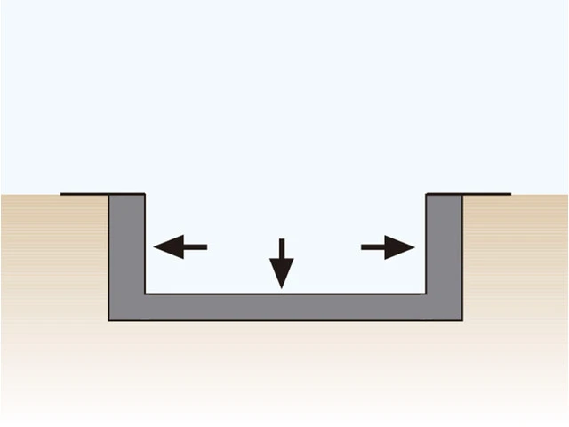 Vaso de piscina estanco