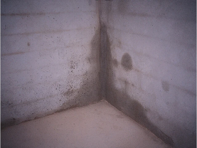 Humedad en pared enterrada