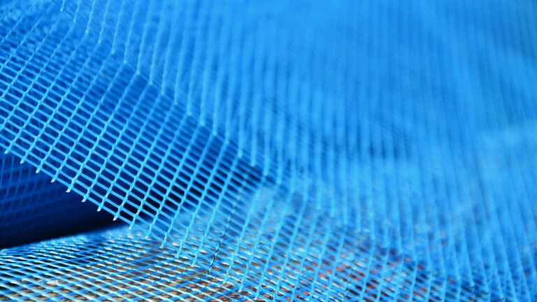 Malla fibra de vidrio de color azul